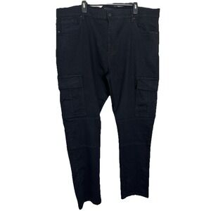 Steve's Jeans Black Denim Cargo Pants 50x32 NWOT